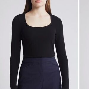 BOSS Etacha Scoop Neck Top long sleeve black